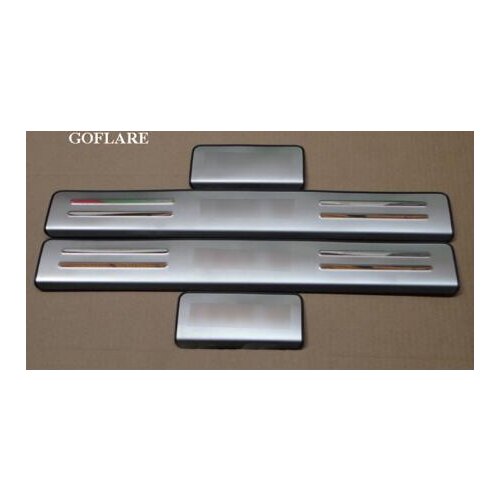 For Chevrolet Aveo car accessories 2009-2014 door sills scuff plate cover thresholds stainless welcome petal protector strip