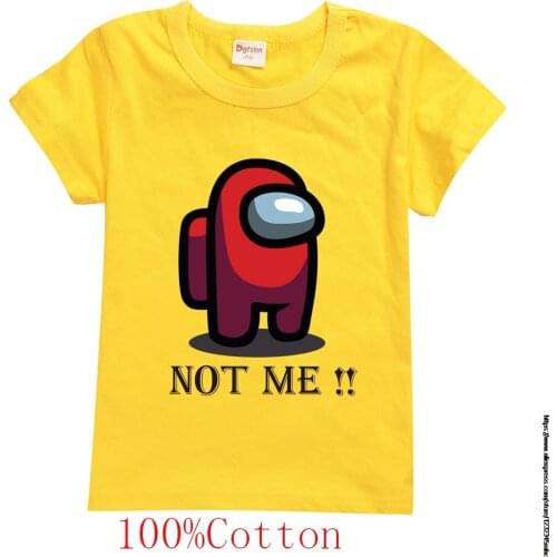 Newest Among Us t shirt for children o neck kids Short Sleeves Breathable 100% cotton boy clothes girls clothes