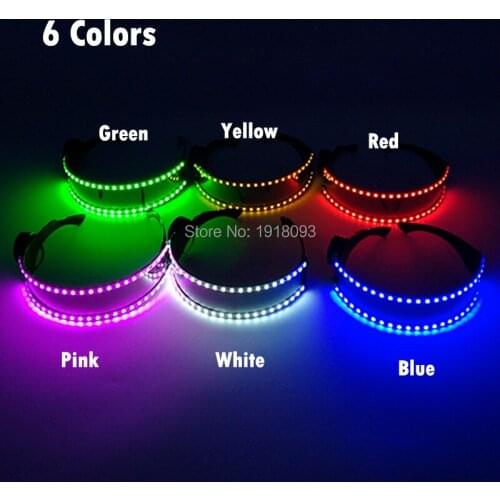 New Fashion LED Glasses Powered by Button Battery Luminous Party Glow Light up Glasses for Dance Glow Party Supplies