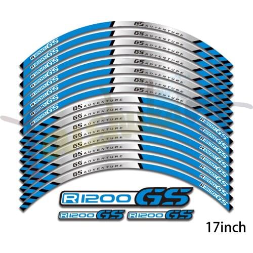 New high quality 16 Pcs Fit Motorcycle Wheel Sticker stripe Reflective Rim For r1200gs