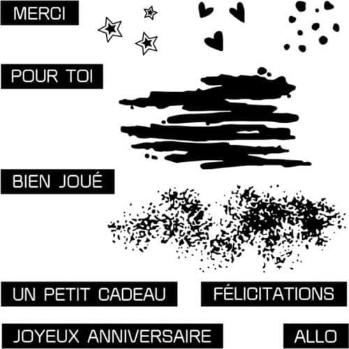 French words Transparent Clear Silicone Stamp/coordinating cutting die for DIY scrapbooking/photo album Decorative card making