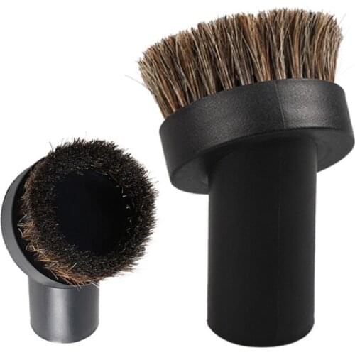 1 Pc Vacuum Cleaner Dusting Brush Round Horse Hair Vacuum Cleaner Attachment Cleaning Brushes Convenient Dust Tool Black 32mm