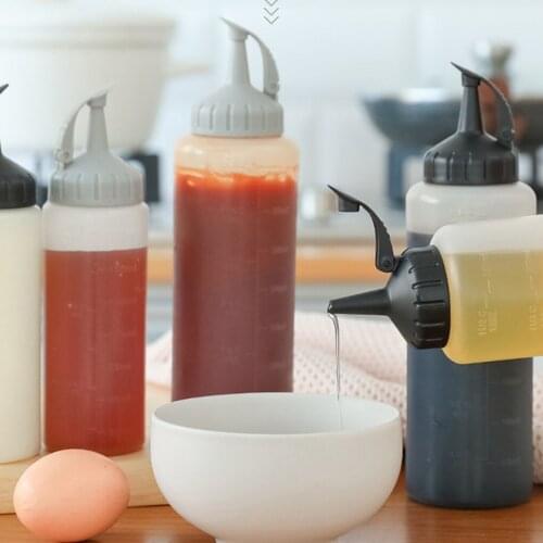 Sauce Bottle Squeeze Sealing Salad Honey Dispenser Plastic Kitchen Ketchup Oil Holder Squeeze Bottle Kitchen Seasoning Bottle
