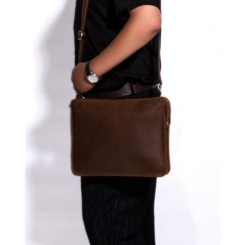 Handbags Envelope Clutch Ipad Bags Genuine Leather Mens Shoulder Messenger Bags Document File Folder Briefcase Male Crossbody
