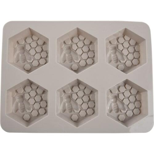 Honey Bee Wedding Silicone Soap Mold 6 Forms for Crafts Cube Multi DIY Handmade Soap Making Supplies Material Tools