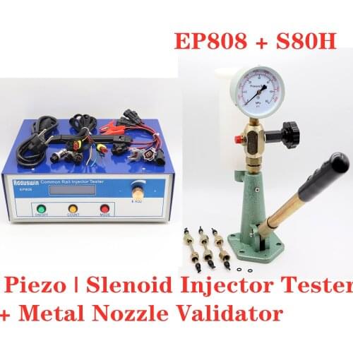 EP808 diesel common rail injector tester plus S80H Metal Base Nozzle validator Nozzle Tester, Bluetooth Injector Repair Tools