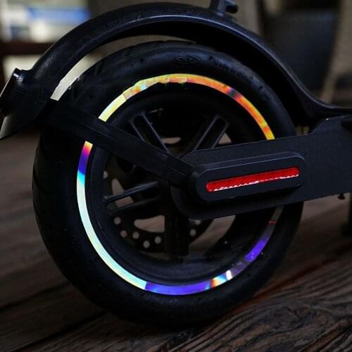 Scooter Wheel Hubs Protective Reflective Sticker For Xiaomi Mijia M365 Pro Electric Scooter For M365 Scooter Parts Wheel Sticker