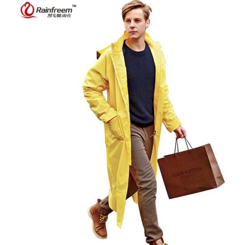 Rainfreem Impermeable Raincoat Women/Men Waterproof Trench Coat Poncho Double-layer Rain Coat Women Rainwear Rain Gear Poncho