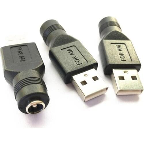DC 5.5*2.1 mm Female TO Male USB Adpter Compatible With DC 5.5*2.5 mm To Male USB 200 pcs/lot