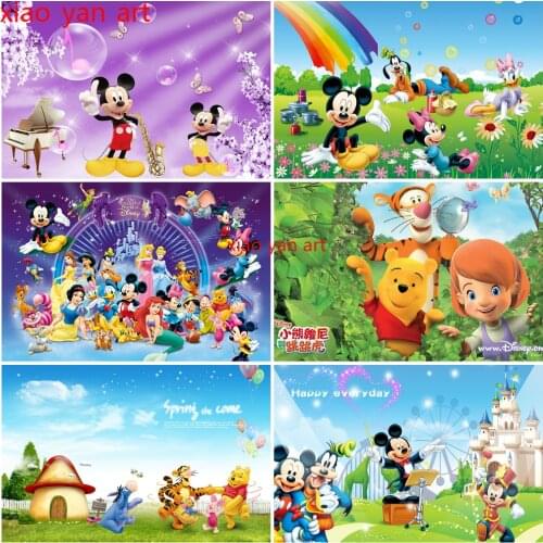 Disney DIY Minnie Mickey Cartoon Diamond Painting Diamond Mosaic Cross Stitch Kits Full Diamond Embroidery Room Decoration