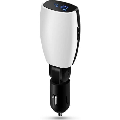 Adjustable Angle Dual USB Ports 3.1A Car Charger 12V 24V Digital LED Voltmeter