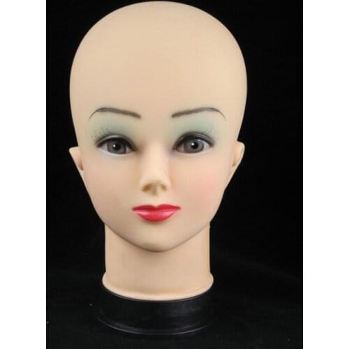 Free Shipping!! Fashionable New Style Female PVC Head Mannequin Female Head Manikin Hot Sale