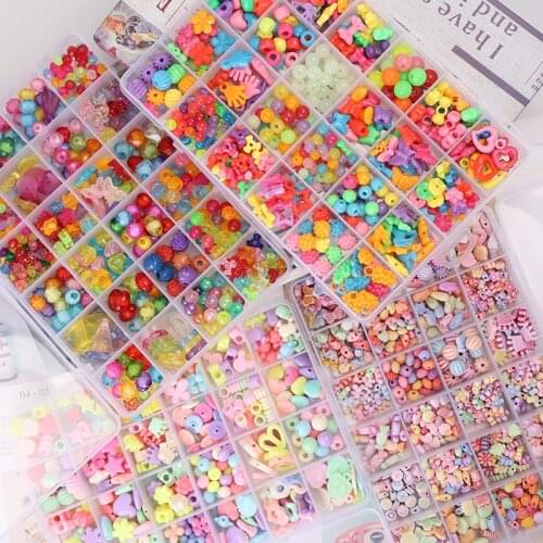 Necklace Training Beads Childrens Handmade Beaded Suit DIY Jewelry Making Acrylic Beads for Jewelry Making Bulk Items Wholesale