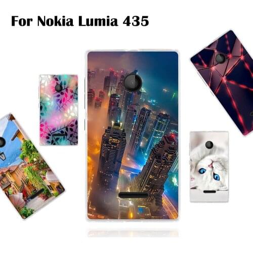 Phone Cover For Nokia Microsoft Lumia 435 Soft TPU Case For Nokia Microsoft Lumia 435 Back Cover Thin Light Painted Pattern Case