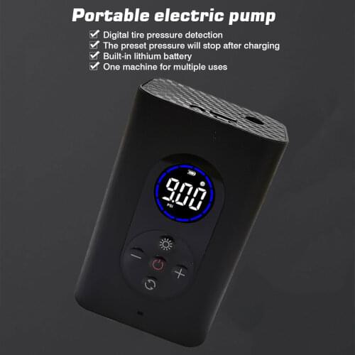 150PSI Portable Vehicle Tire Inflator Car Air Pump Cordless Smart Wireless Air Pump Bike Inflator Bicycle Tire Electric Air Pump