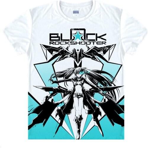 Black Rock Shooter T-Shirt Yomi Takanashi Shirt colorful T shirts Anime Accessories awesome shirt Print Womens Shirts Cosplay A