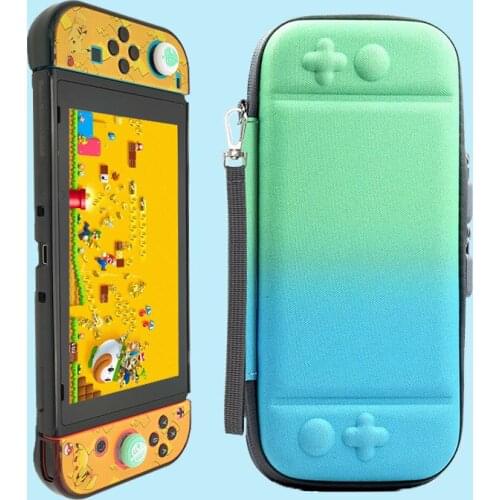 HEYSTOP Gradient Storage Bag Compatible with Nintendo Switch,Game Console Storage Bag for Switch OLED, Watercolor Hard Shell Bag