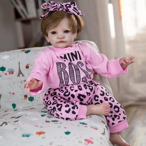 Hoomai Cute 20" Lifelike Reborn Baby Doll Soft Silicone Vinyl Dolls Toy For Child Birthday Reborn Baby Doll