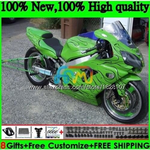 Injection For KAWASAKI ZX1200 ZX 12R 1200CC ZX-12R 23BS.44 ZX12R 02 Green black 03 04 05 06 2002 2003 2004 2005 2006 Fairings