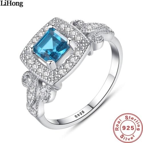 Кольца с сапфирами LiHong China At AliExpress