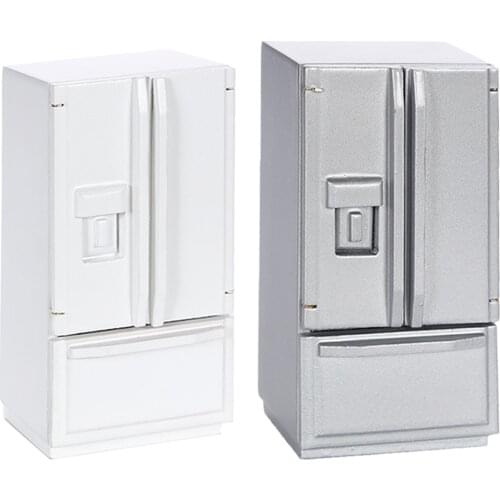 Dollhouse Miniature Living Room Mini Fridge 1:12 Scale Simulation Doll Decoration Accessories Pretend Play Toy