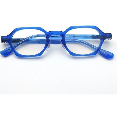 2021 Acetate Irregualr Crystal Transparent Reading glasses Prescription Glasses Wholesale Sight Minus Diopter Eyeglasses