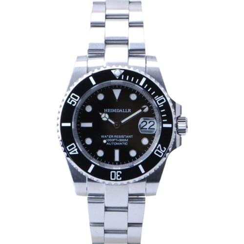 Mens automatic wrist watches,men dive watch HEIMDALLR man sport luminous 300m waterproof mechanical wristwatch top luxury brand