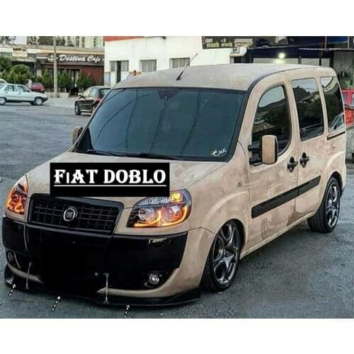 For Fıat Doblo Front Bumper Attachment Lip 2005-2020 Piano Glossy Black Splitter Diffuser Universal Spoiler Bumper Mud Flaps