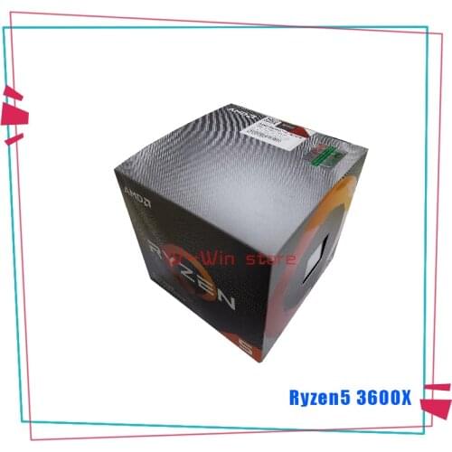 New AMD Ryzen 5 3600X R5 3600X 3.8 GHz Six-Core Twelve-Thread CPU Processor 7NM 95W L3=32M 100-000000022 Socket AM4 With Fan