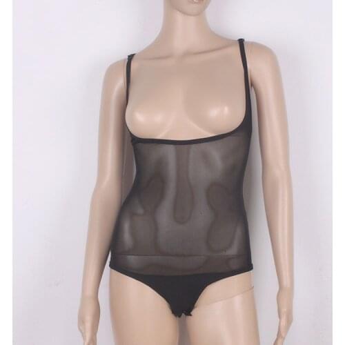 Dancewear Sleeveless Clothes Sexy Stretchy Mesh Top Chest Support Bodysuit Bottoming Belly Cover Leotards Bellydance Accessorie