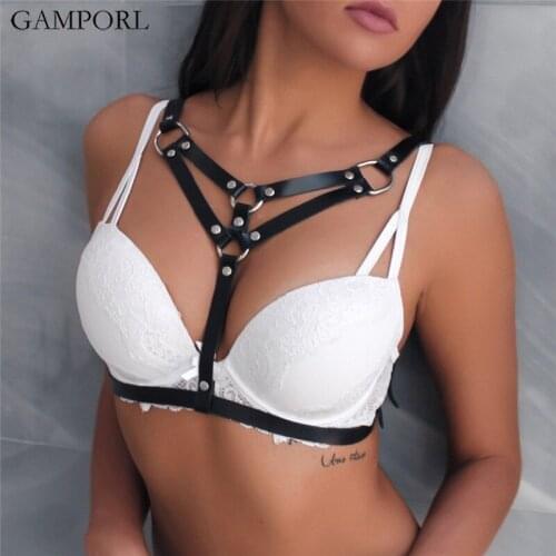 Collar Bdsm Bondage Garter Black Erotic Edgy Sex Tools Women Gothic Adult Body Bra Bondage Bdsm Lingerie Harness