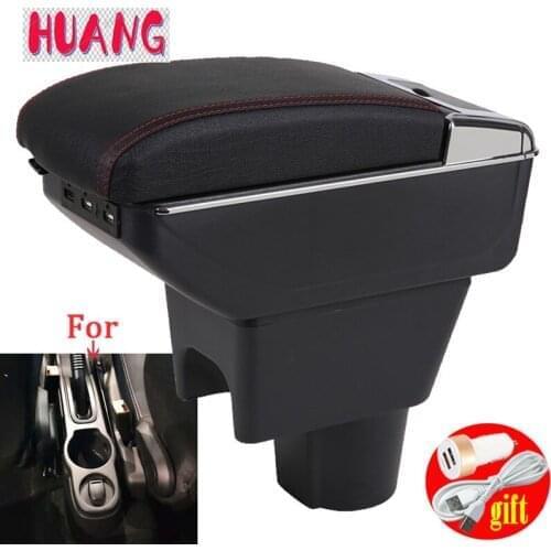 For Nissan Terrano 3 armrest box universal car center console modification accessories double raised with USB