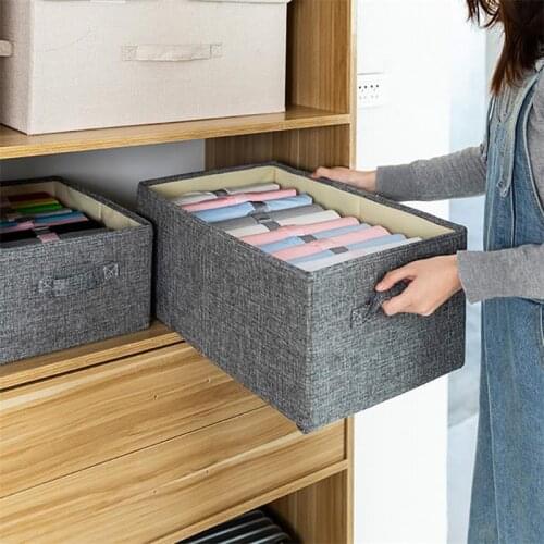 Storage Box Portable Folding Clothes Books Sundries Case Large Capacity Durable Storage Bin for Living Room Home Organizer
