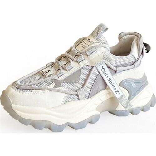 RASMEUP Genuine Leather Women Platform Chunky Sneakers 2021 Summer Fashion Thick Bottom Shoes Ladies Casual Sports Shoes