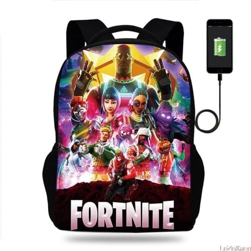 FORNITE Games Backpack 16inch Children School Bags boys girls Primary Backpack kids Toddler Bag Mochila infantil