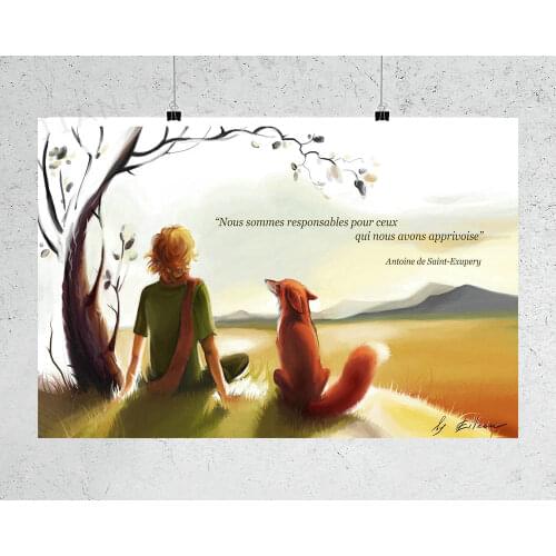 H333 Silk Poster Home Decoration The Little Prince Explore World 2015 Cartoon 2 Wall Art Christmas Gift
