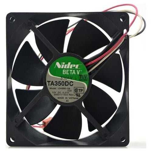 TA350DC L34880-58 12V 0.27A Nidec 9025 9cm frequency converter cooling fan