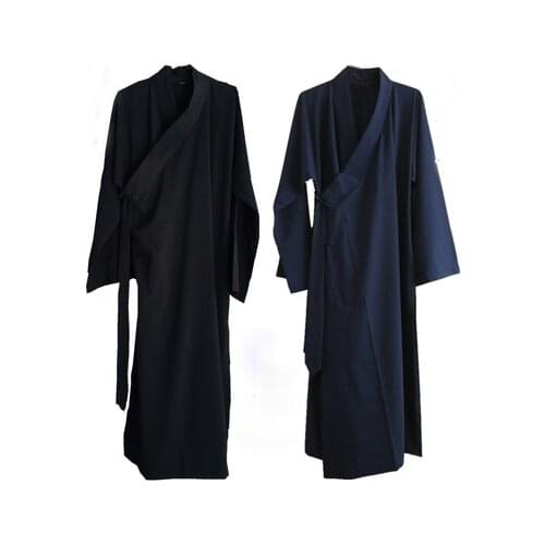 Unisex Taoist robe shaolin Taoism kung fu suits uniforms martial arts clothing Tai chi clothing black/blue