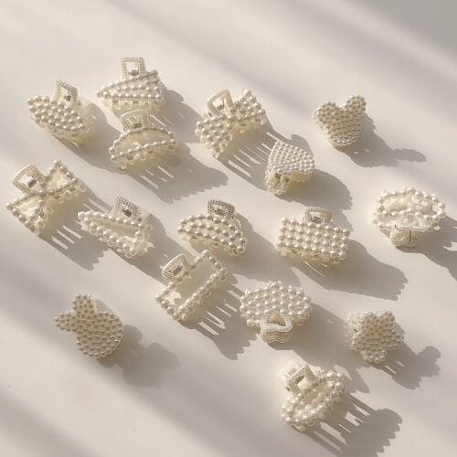 Hot Small pearl Hair Claws hairpin clip back head hairpin Korean New Fashion ins bangs Hair clip