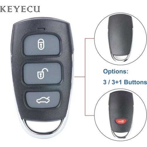 Keyecu Replacement Remote Car Key Shell Case - 3/ 3+1 Buttons - FOB for Hyundai Elantra Sonata i10 for Kia Sorento Cerato Forte