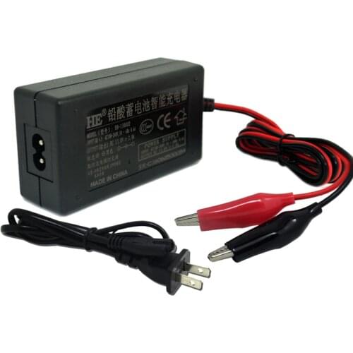 12V 2A Smart Charger For AGM VRLA Gel Lead Acid Battery Motorcycle Toy Car UPS Solar System Charging Adapter DC13.8V 2A