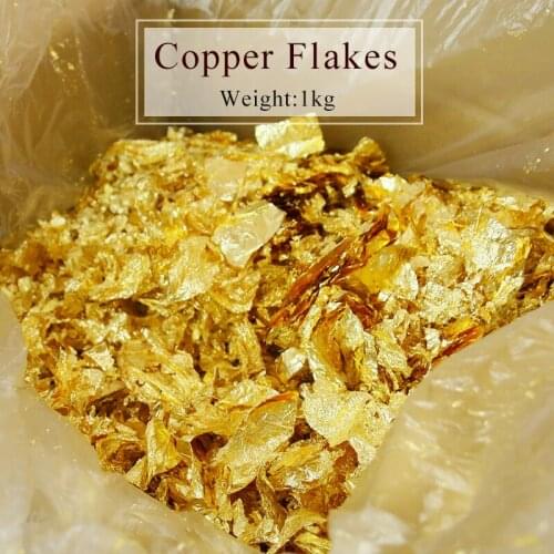 1kg Imitation gold leaf flake Color 2.5 fragment of copper for decoration, Glass, Wall, Crafts, Furniture,Painting,free shipping