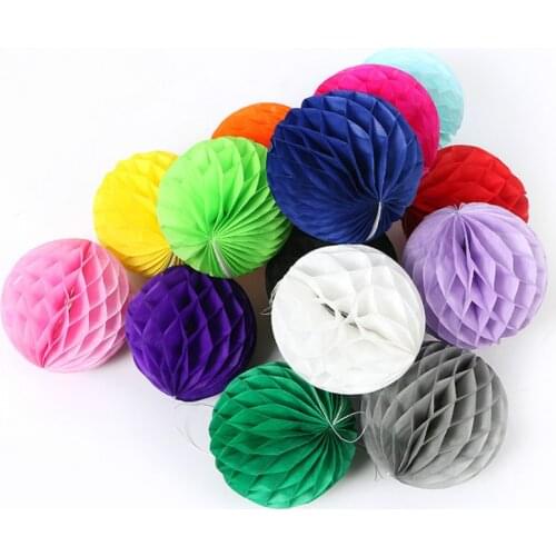 1pc ( 4''-14'') Honeycomb Ball Paper Flower Lantern Ball Decorative Wedding Party Kids Birthday Party Xmas Decoration Babyshower