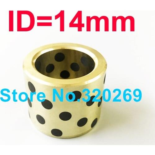 1PC JDB Graphite Lubricating Brass Bushing Sleeves Bearings ID 14MM 14x18x30 14x20x10 14x20x12 14x20x15 14x20x16 14x20x20
