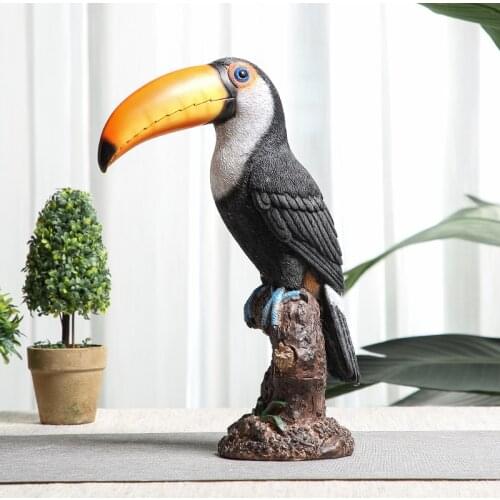American creative toucan decorations simulation small animals living room TV cabinet home furnishings Nordic Ornaments