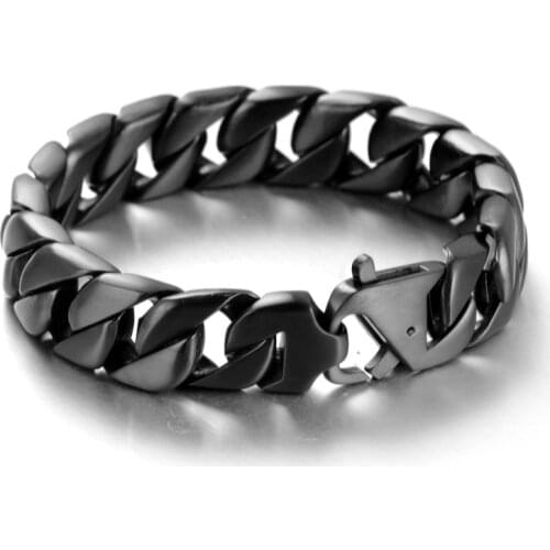 Gold silver color Women Men Bracelet Fashion Stainless Steel Curb Cuban Chain Bracelet & Bangle Male Accessory Hip Hop Party