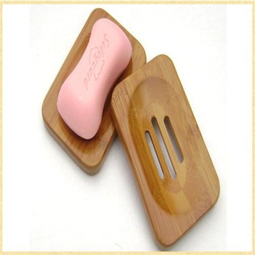 Eco-friendly Natural Bamboo Soap Dishes Bamboo Bath Soap Holder Case Tray Prevent Mildew Drain Soap Box Bathroom Washroom Tools