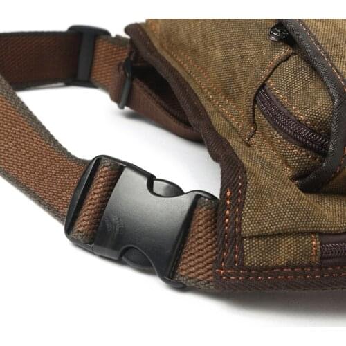 Q1QA Canvas Drop Leg Bag Outdoor Waist Pack for Men Women Military Motorcycle Bike Cycling Multi-Pocket Fanny Pouch