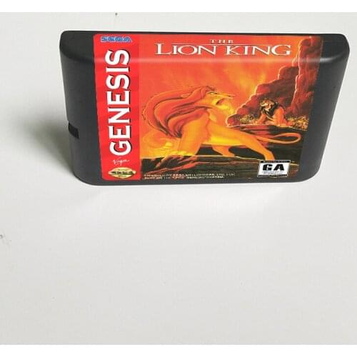 The Lion King - 16 Bit MD Game Card for Sega Megadrive Genesis Video Game Console Cartridge