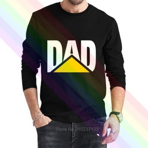 Caterpillar Dad Logo Classic Black T-Shirt 2021 Newest Summer Mens Long Sleeve Popular Tees Shirt Tops Novel Unisex